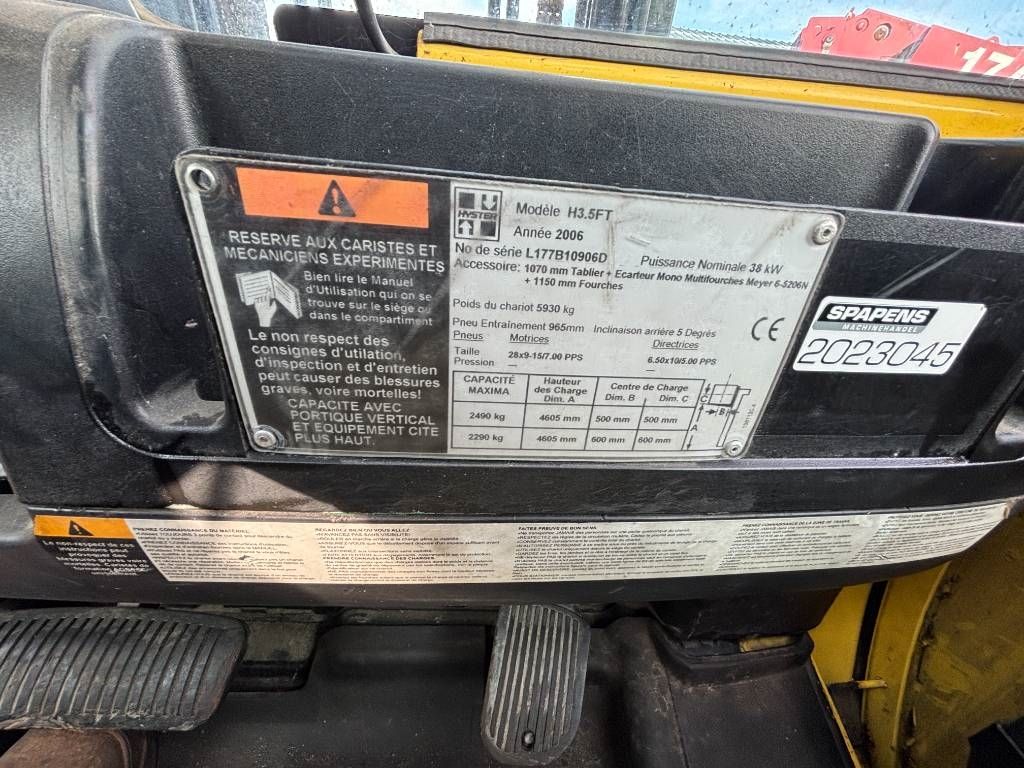 Hyster H3.5FT LPG heftruck 3.5 ton hyster dublo H3.5