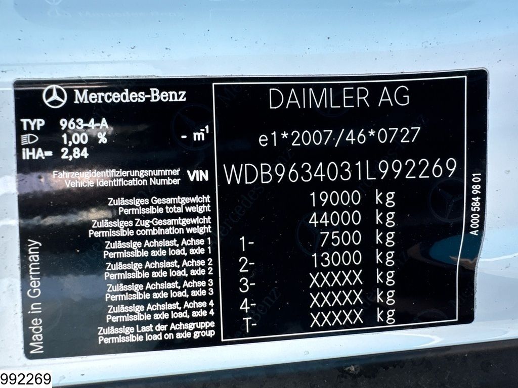 Mercedes Actros 1843 EURO 6, Hydraulic