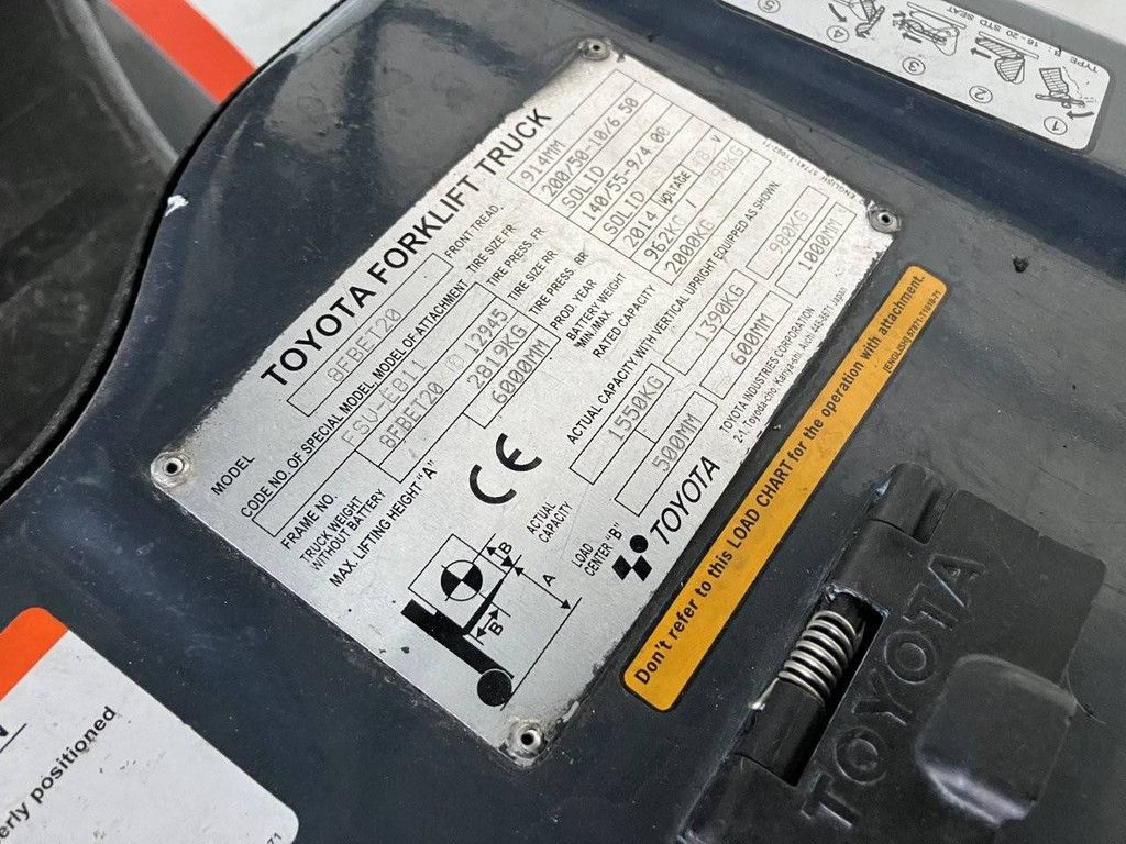 Gabelstapler Toyota 8FBET20 Elektro 2000kg 5,0m 2014