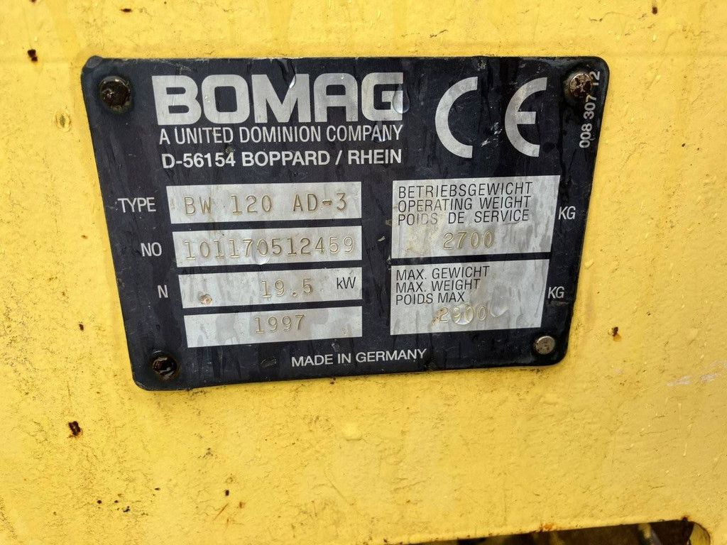 Trilwals Bomag BW 120 Diesel 1997