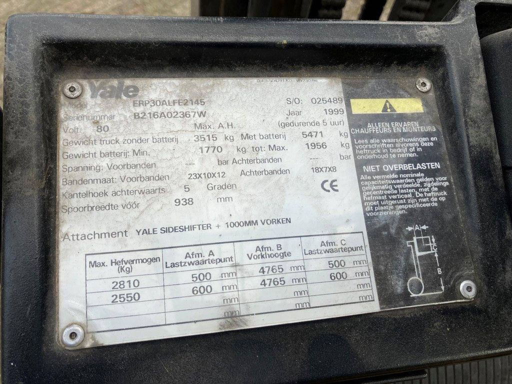 Heftruck Yale ERP30ALF Elektrisch 3000kg