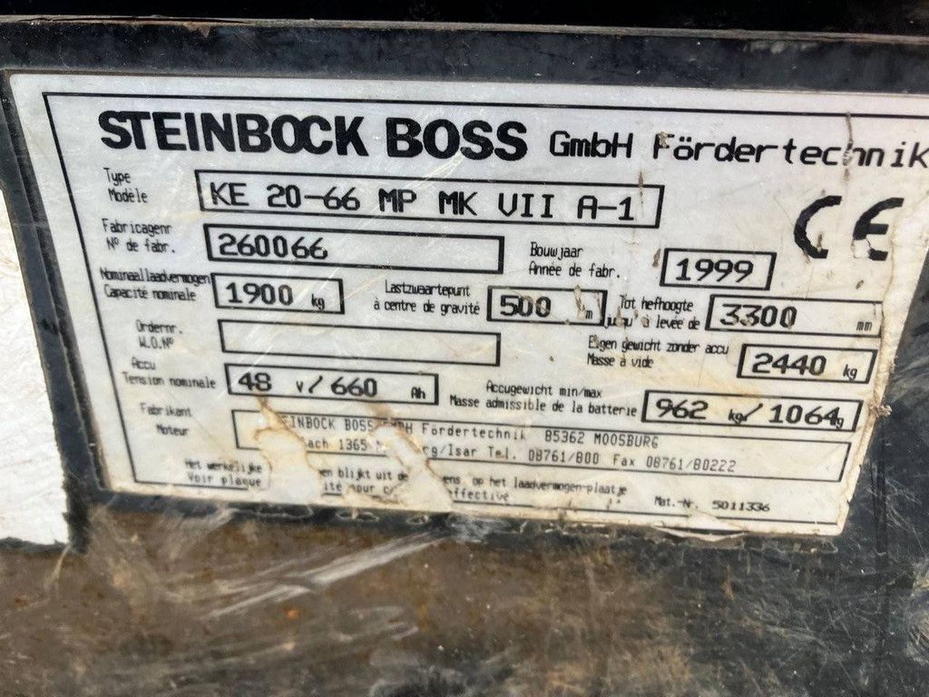 Heftruck Boss KE20-66 Elektrisch 1900kg 3.3m 1999