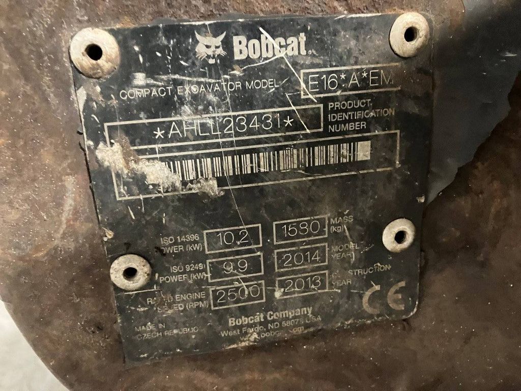 Mini excavator Bobcat E16 Diesel 2013
