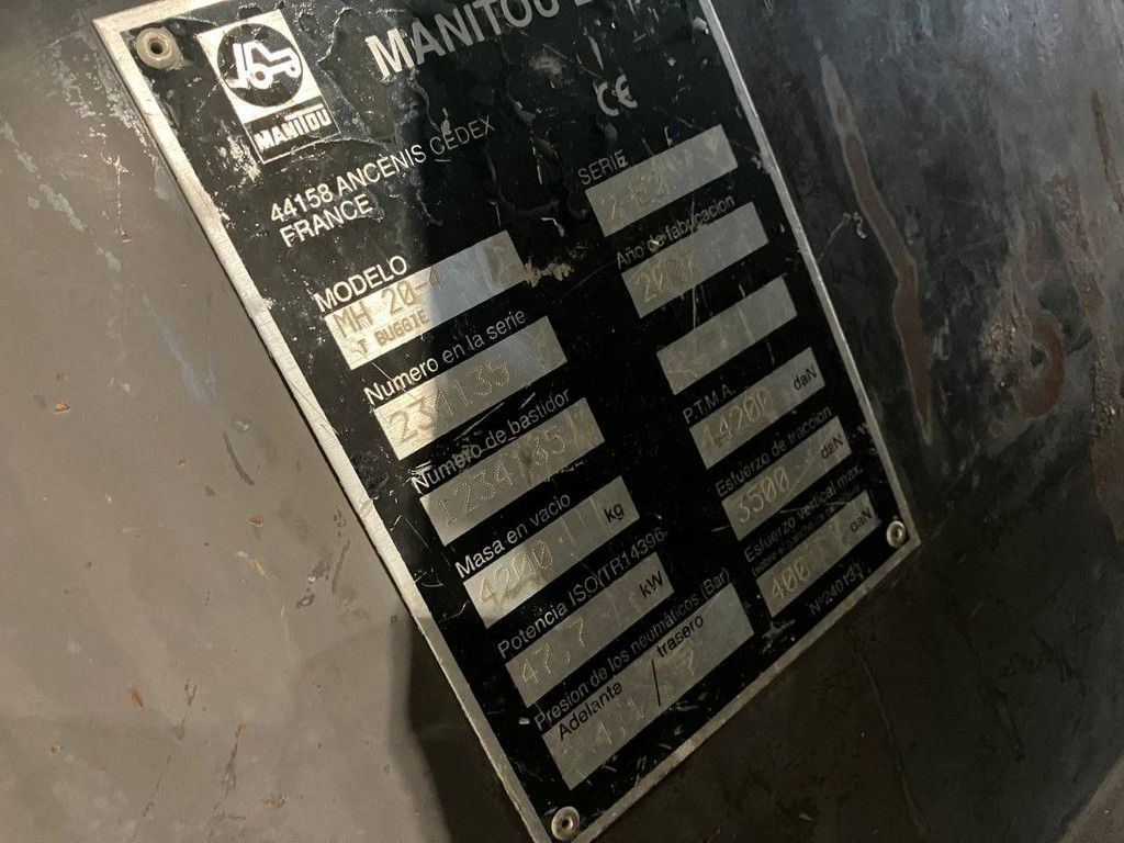 Ruw-terreinheftruck Manitou MH 20-4T Buggie Diesel 2000kg 2007