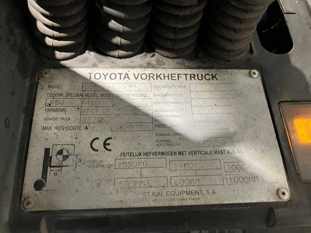 Gabelstapler Toyota 02-8FDF18 Diesel 1750 kg 4,3 m 2010