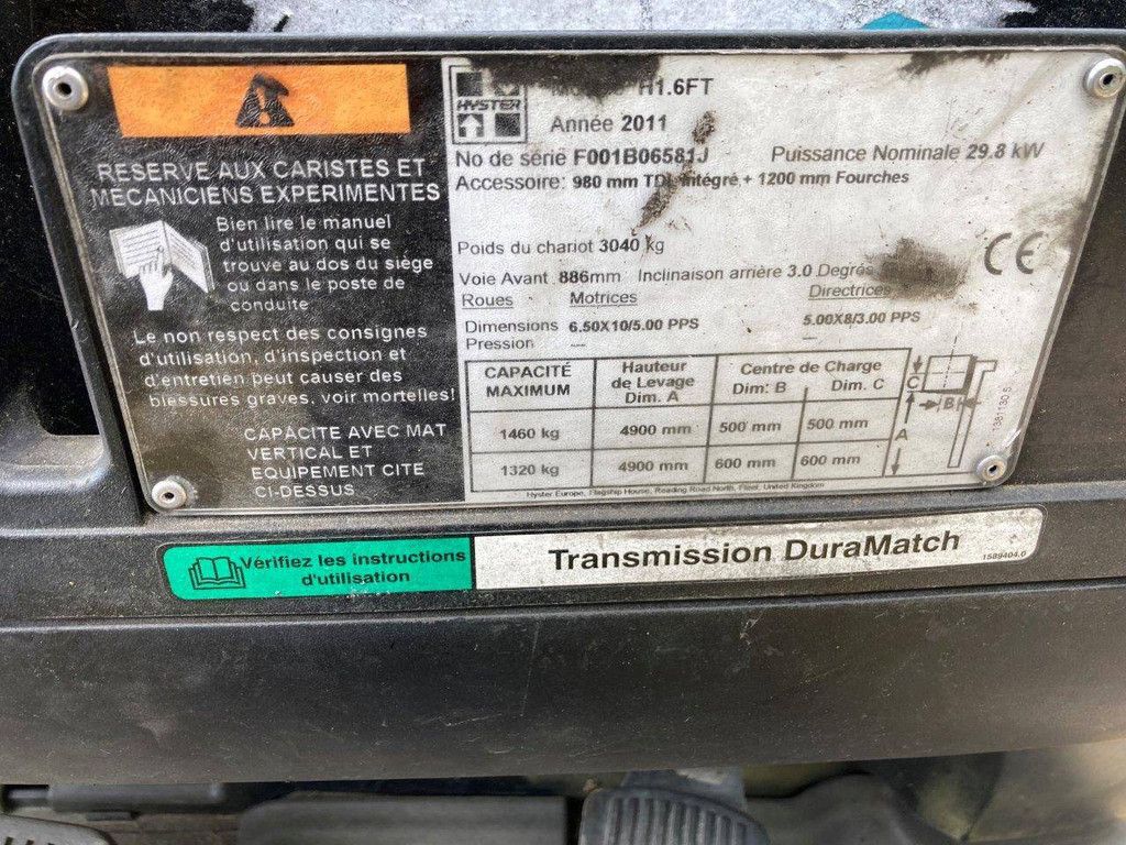 Heftruck Hyster H1.6FT LPG 1460kg