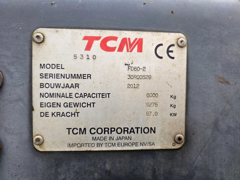 TCM Fd60-2 6 tons diesel heftruck Fd60-2 6 tons diesel heftruck