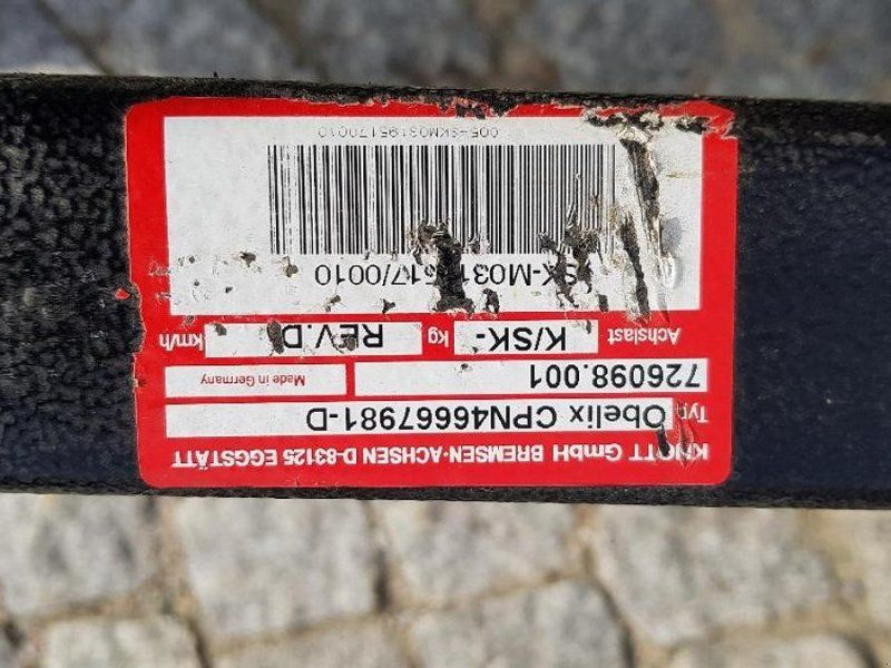 Knott 1-Achs Anhänger Chassis