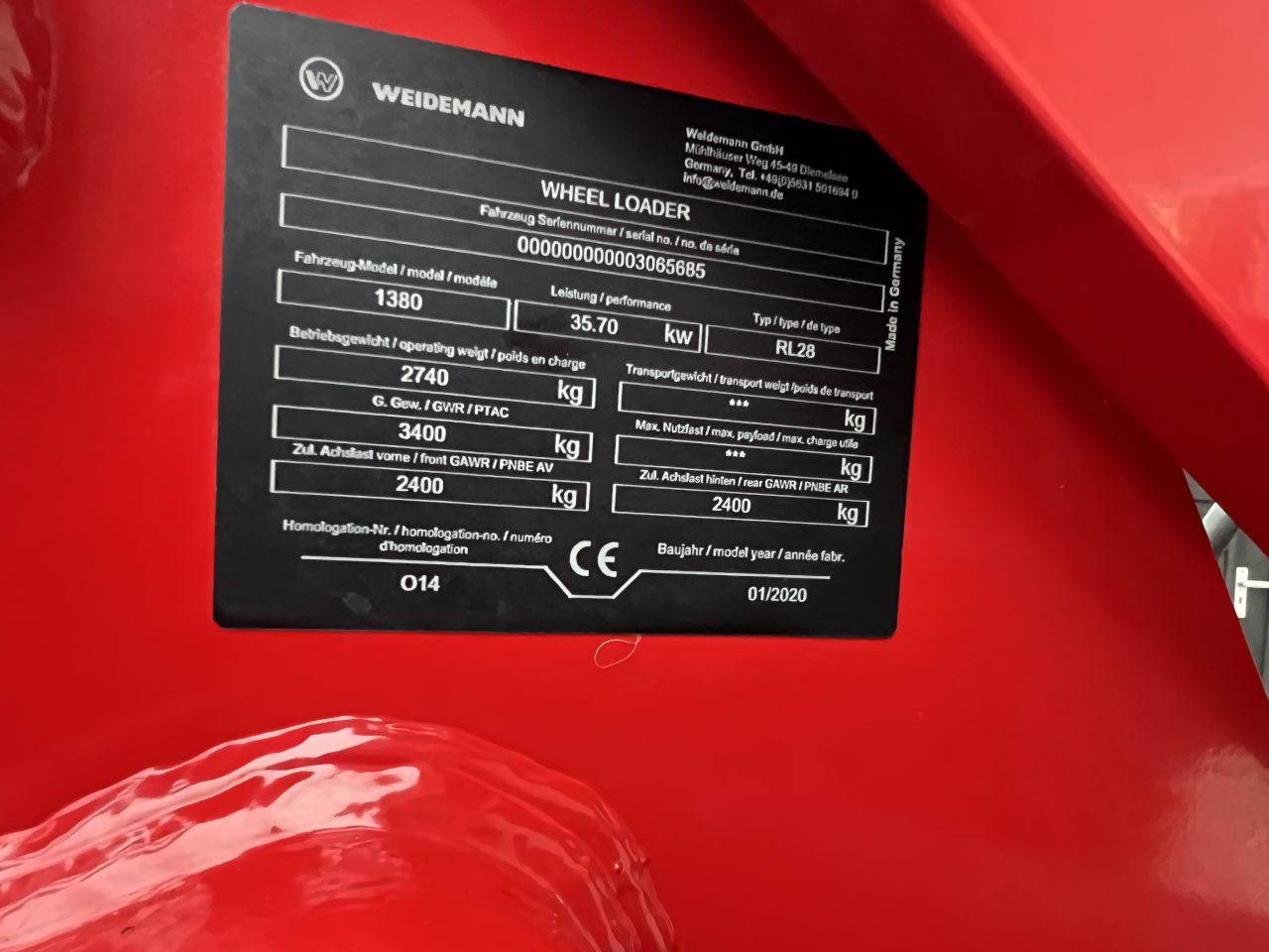 Weidemann 1380 ( laatste zonder adbleu/dpf/roetfitler!! )