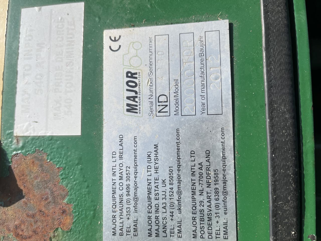 Majoor bloter trippel maaier