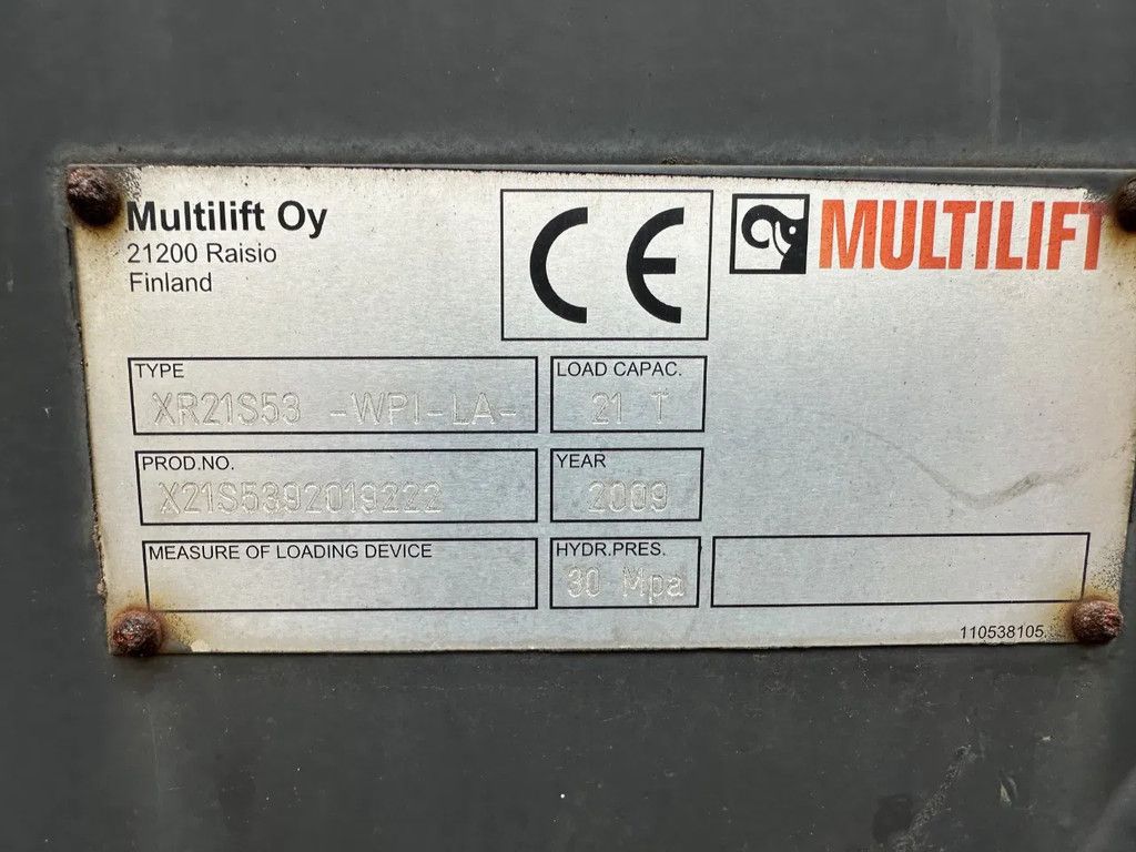 Volvo FE 320 / NL TRUCK / EURO 5 / HIAB MULTILIFT XR 21T / LIKE NEW!! / LOW KM!! / LIFT+STEER AXLE