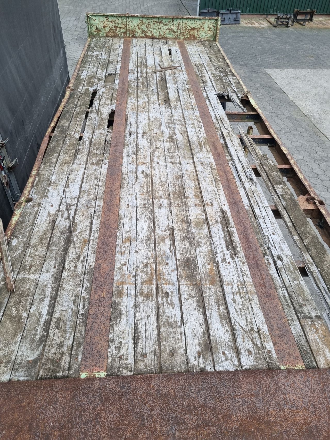 2x platte wagen/landbouwwagen/balenwagen