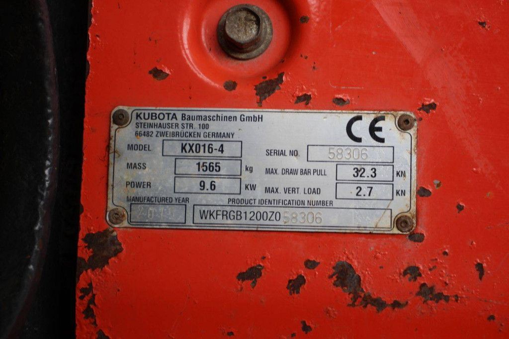 Minibagger Kubota KX016-4 Diesel 9,6 kW 2015