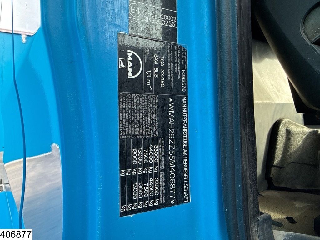 MAN TGA 33 480 6x4, EURO 3, Manual, Retarder