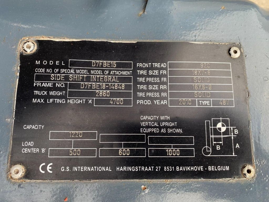 Toyota 7FBEF15 MH16340