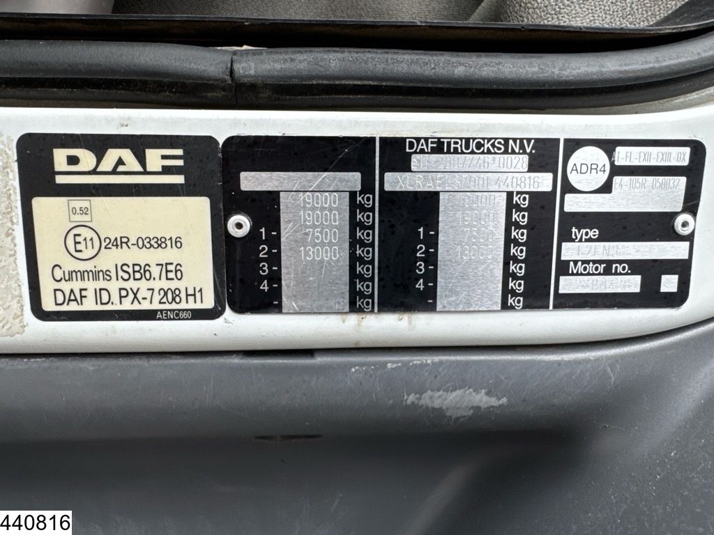 DAF LF 280 EURO 6, Manual, 13,390 litres, 5 Comp.