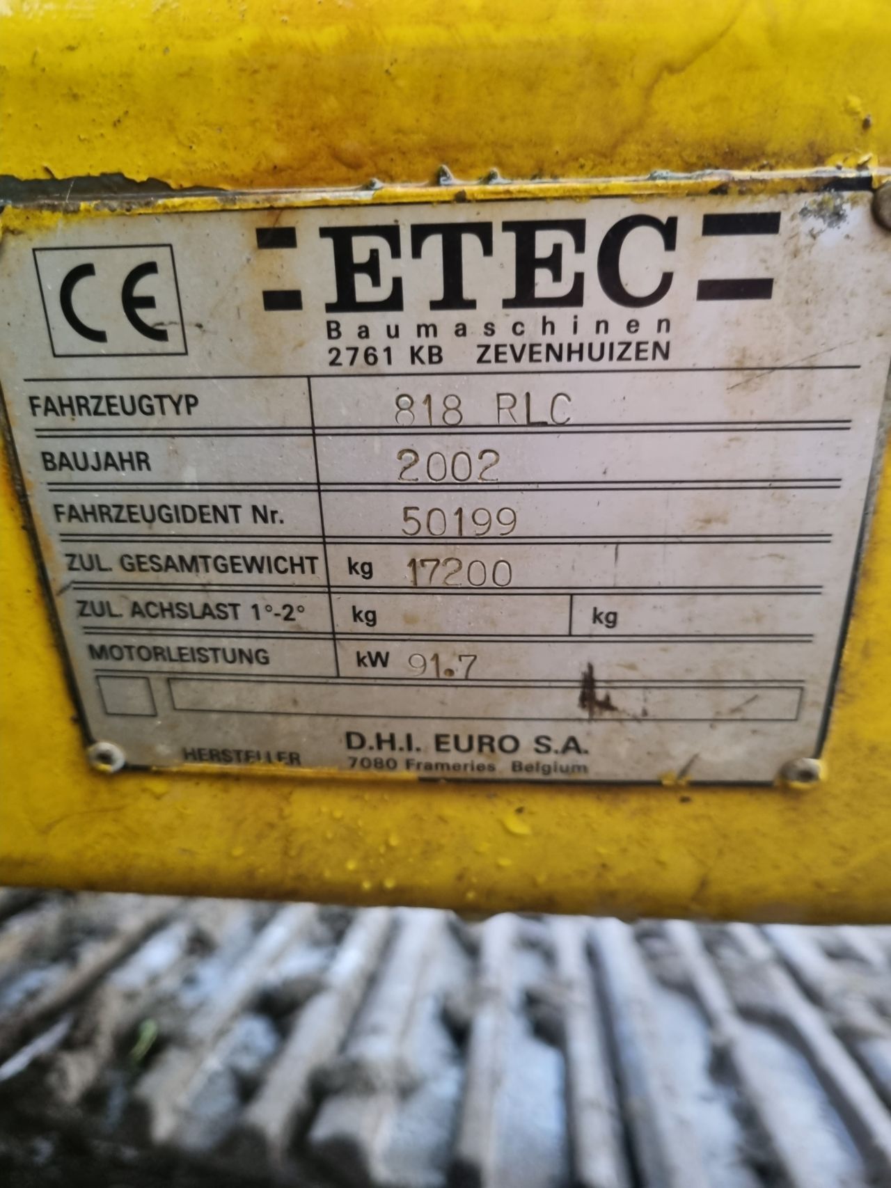 ETEC 818 RLC rupskraan/graafmachine