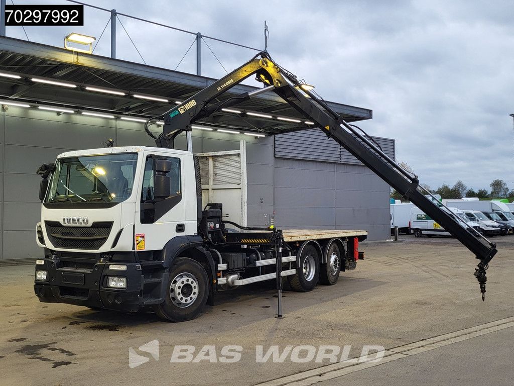 Iveco Stralis Stralis 310 6X2 HIAB 144 BS-2 Crane Kran Lift+Steering-Axle Manual Euro 5
