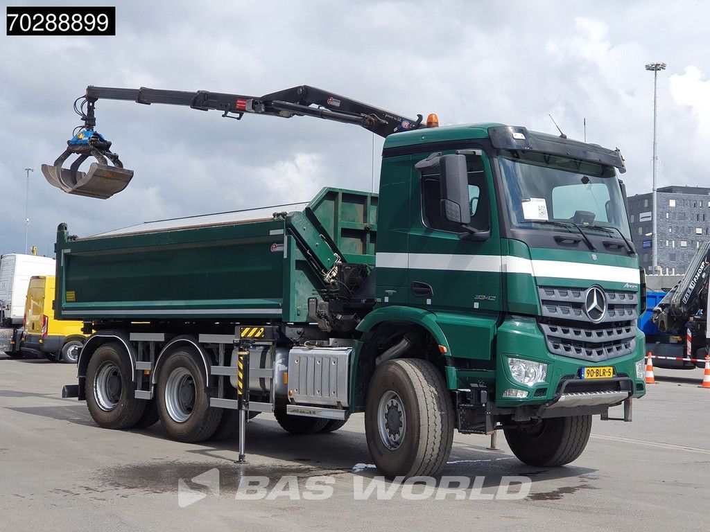 Mercedes Arocs Arocs 3342 6X6 NL-Truck HMF 1643 Z-Crane Kran Steering Axle Big-Axle Euro 6
