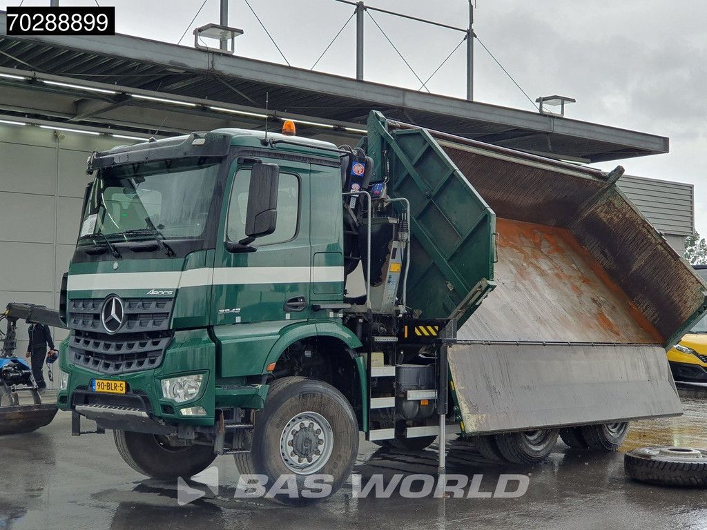 Mercedes Arocs Arocs 3342 6X6 NL-Truck HMF 1643 Z-Crane Kran Steering Axle Big-Axle Euro 6