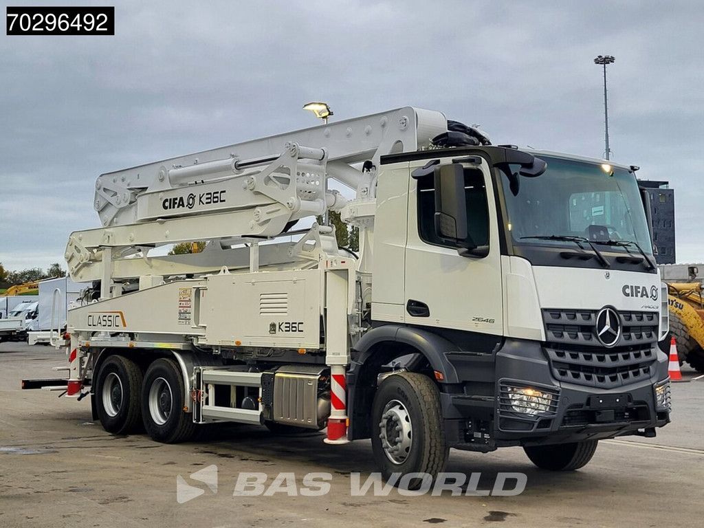 Mercedes Arocs 2646 6X4 NEW! 36 meter Concrete Pump CIFA K36C-PU17080 Automatic Euro 6