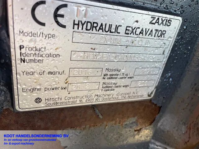 Hitachi ZX 48u-5 clr 4x Bucket 2500 Hours!