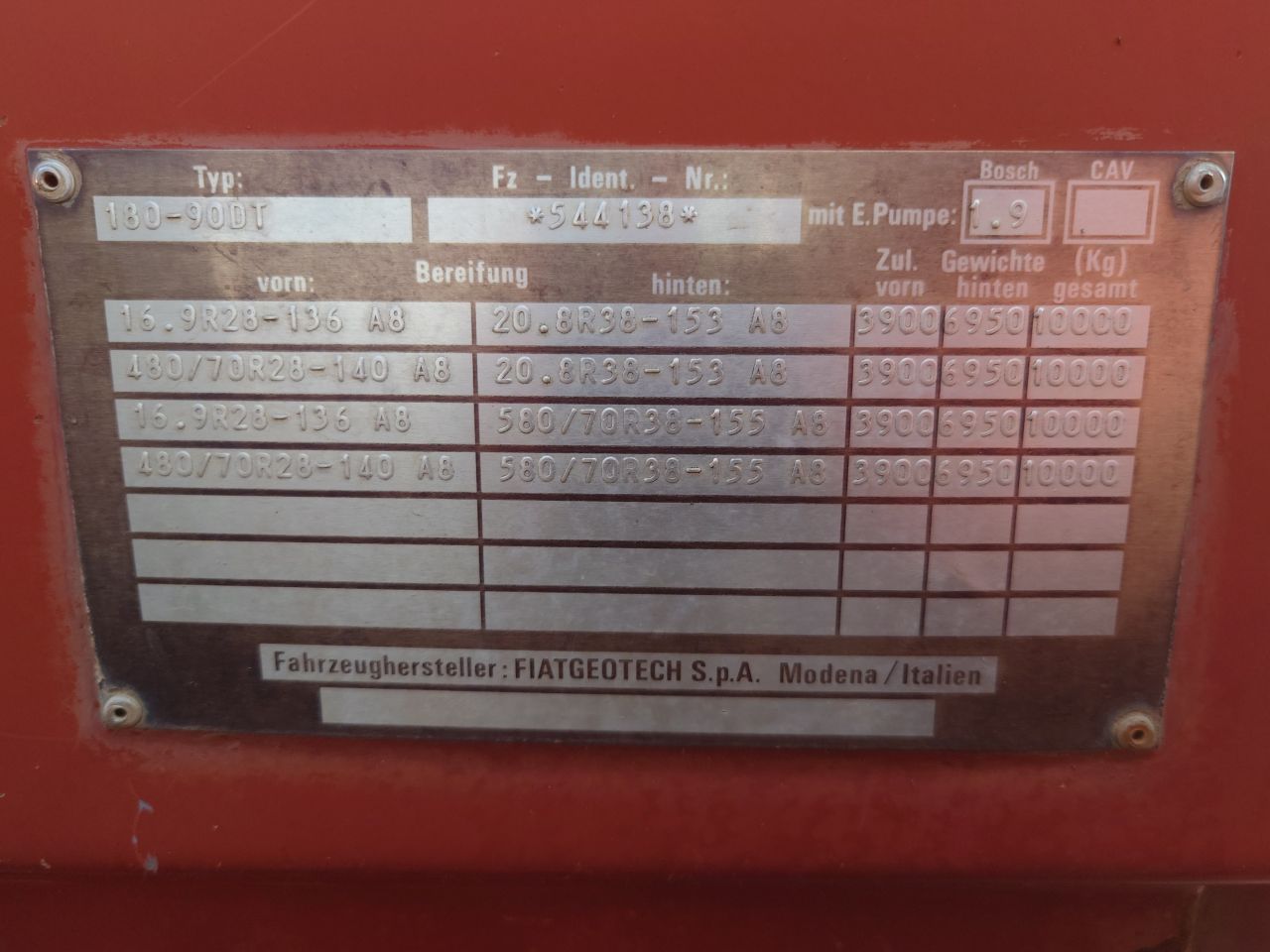 Fiat 180-90 DT airbrakes