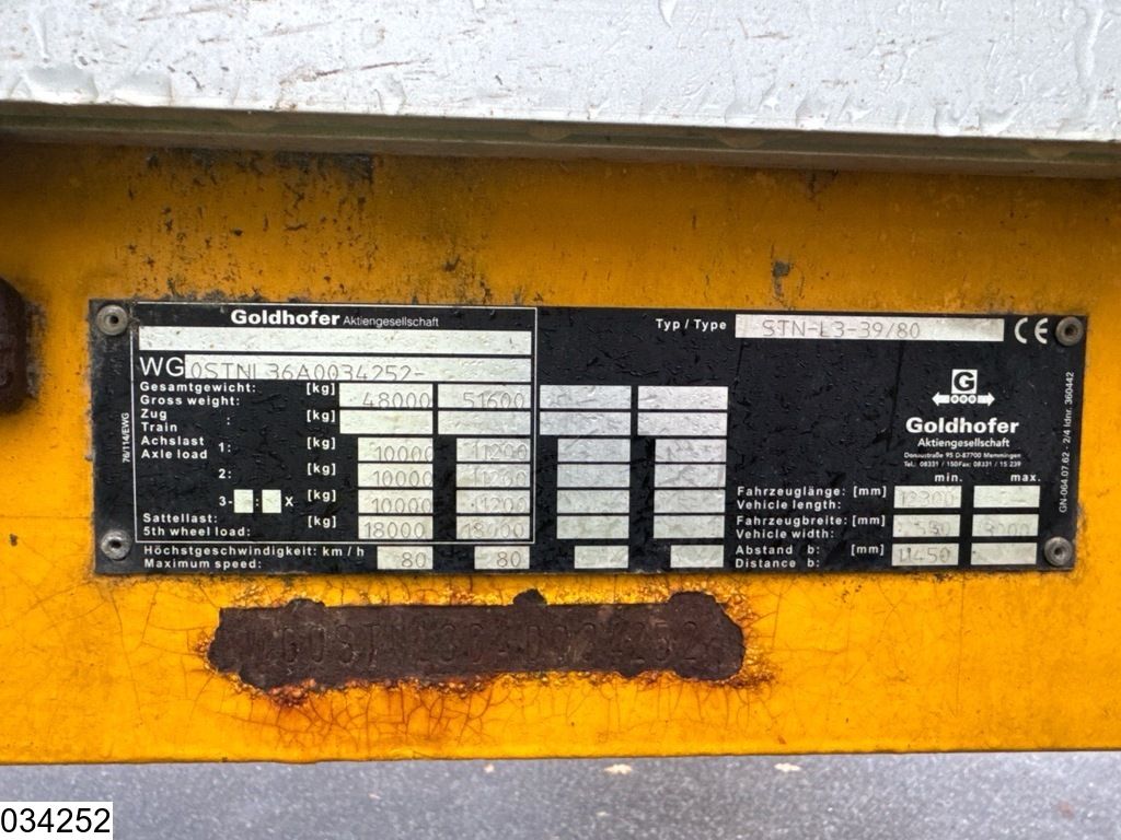 Goldhofer Lowbed 48,000 kg, Steering axle