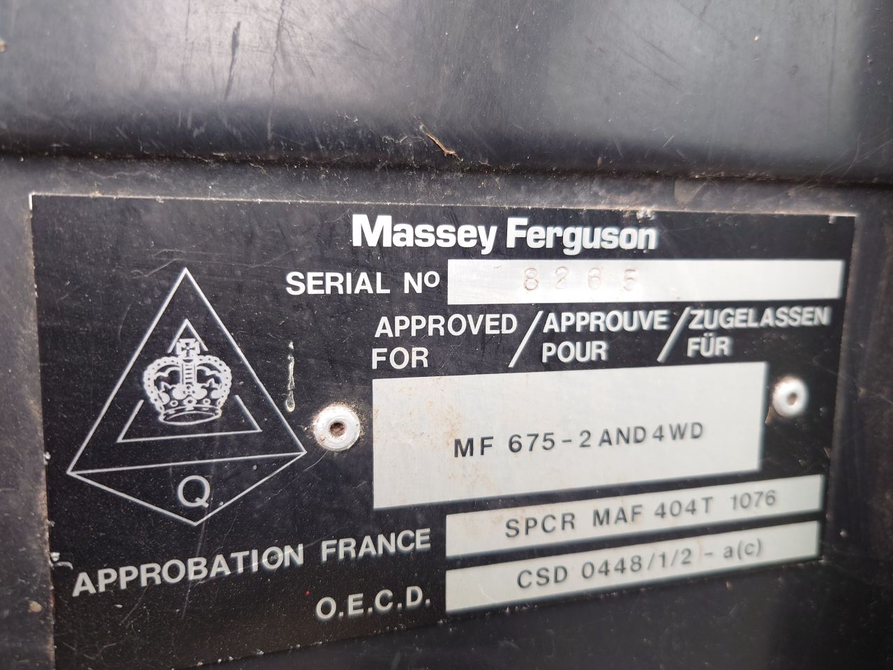 Massey Ferguson 675 2wd UK built