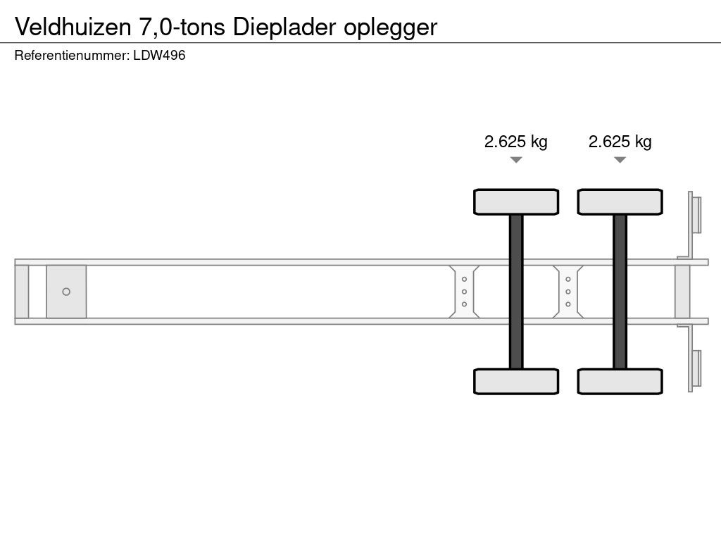 Veldhuizen 7,0-tons Dieplader oplegger
