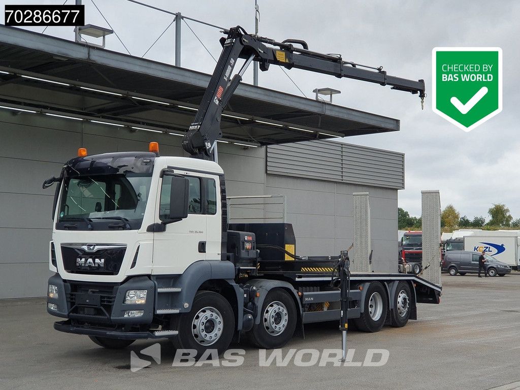 MAN TGS 35.360 8X2 HIAB X-Hiduo 158 BS-3 Crane Lift+lenkasche Machine transporter Euro 6