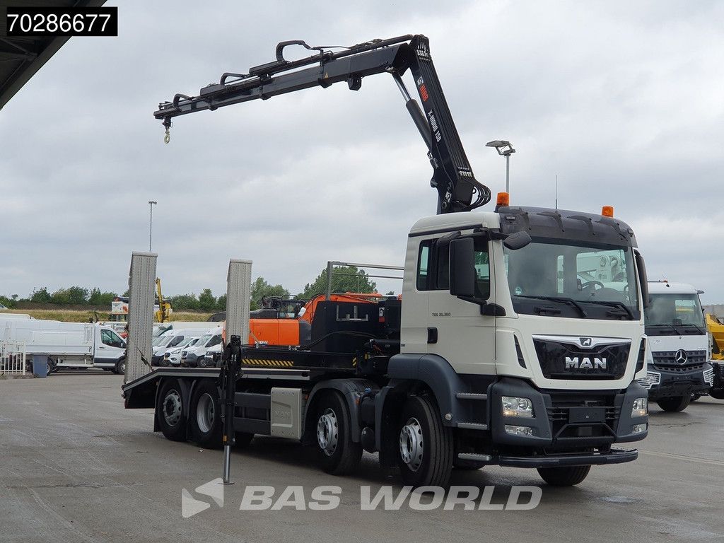 MAN TGS 35.360 8X2 HIAB X-Hiduo 158 BS-3 Crane Lift+lenkasche Machine transporter Euro 6