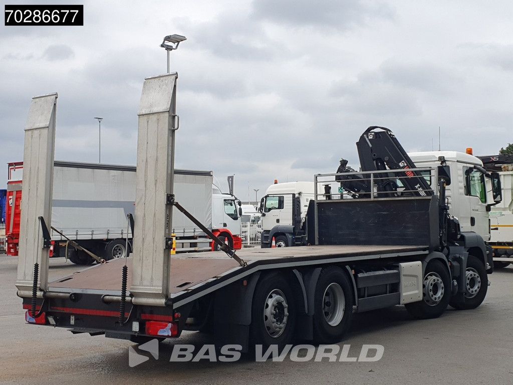 MAN TGS 35.360 8X2 HIAB X-Hiduo 158 BS-3 Crane Lift+lenkasche Machine transporter Euro 6