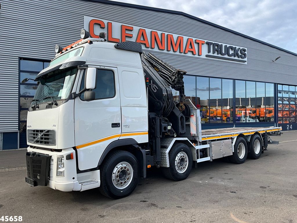 Volvo FH 480 8x4 Retarder Hiab 80 Tonmeter laadkraan + Fly-Jib!