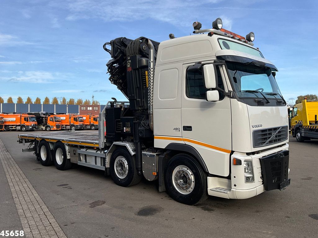 Volvo FH 480 8x4 Retarder Hiab 80 Tonmeter laadkraan + Fly-Jib!