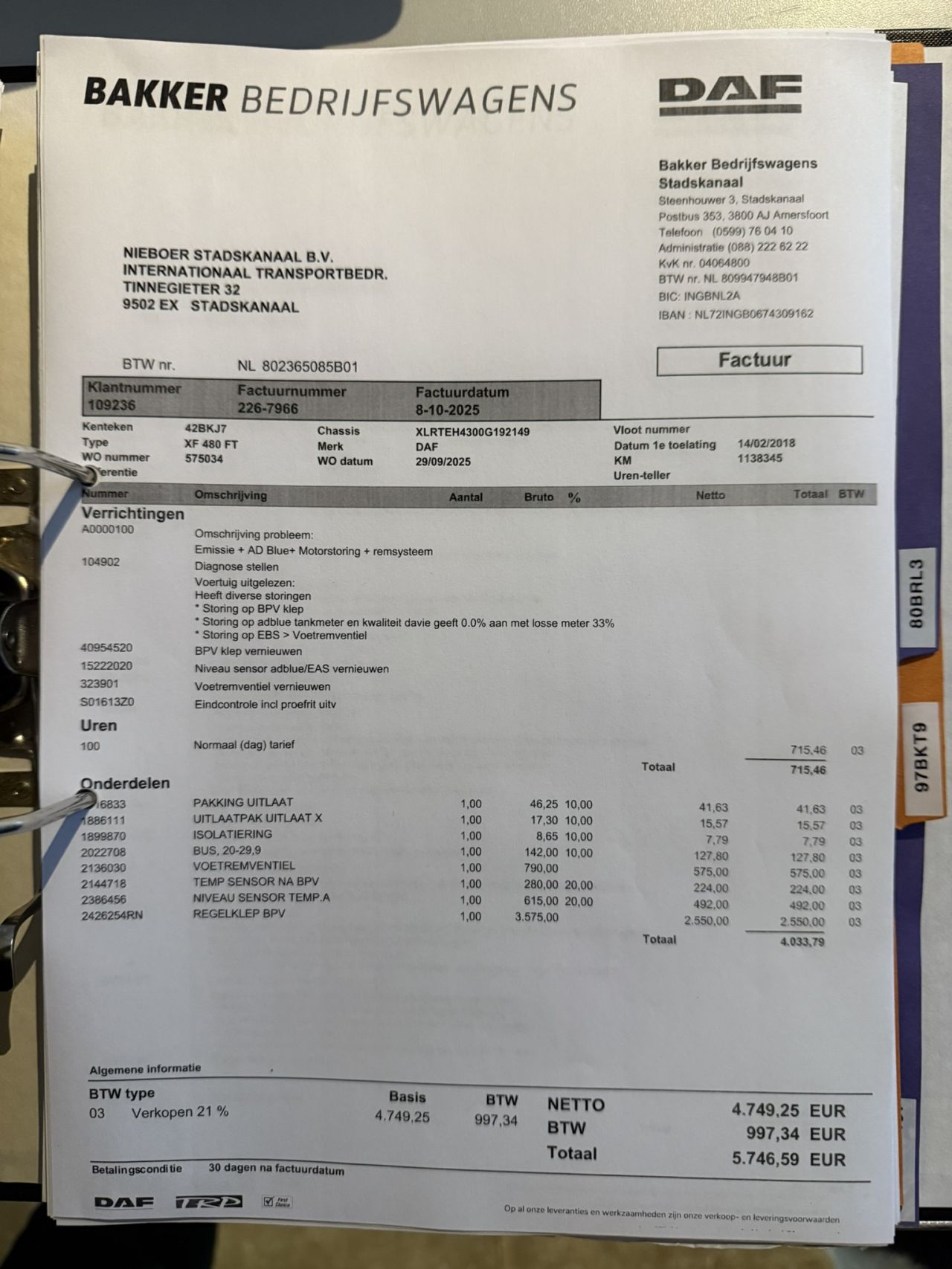 Daf XF 480 zwart metallic eerste eigenaar
