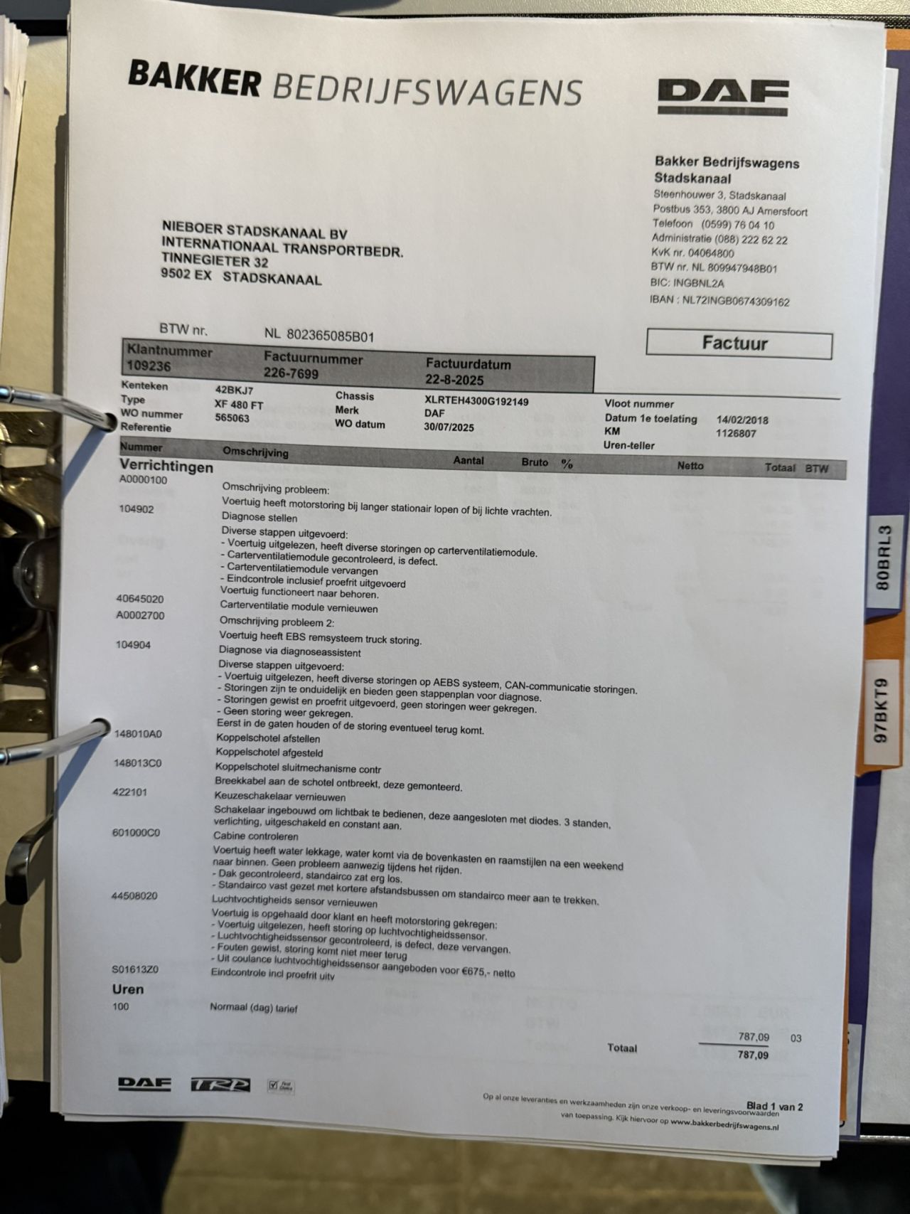 Daf XF 480 zwart metallic eerste eigenaar
