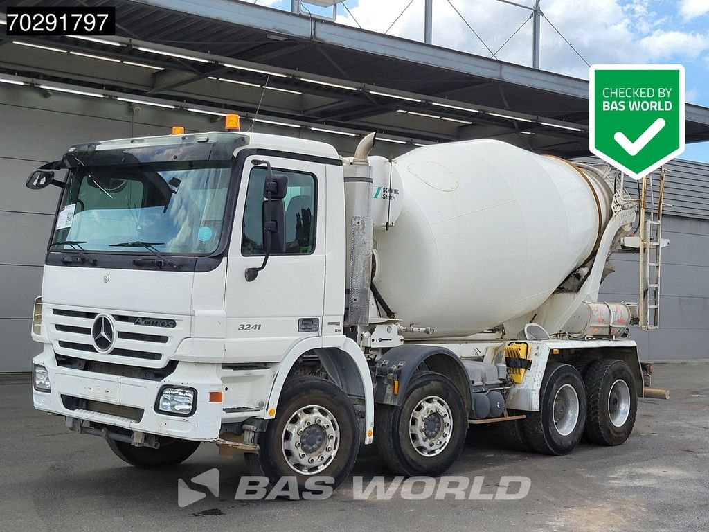 Mercedes Actros 3241 8X4 Retarder 9m3 Stetter Steelsuspension 3-Pedals Euro 4