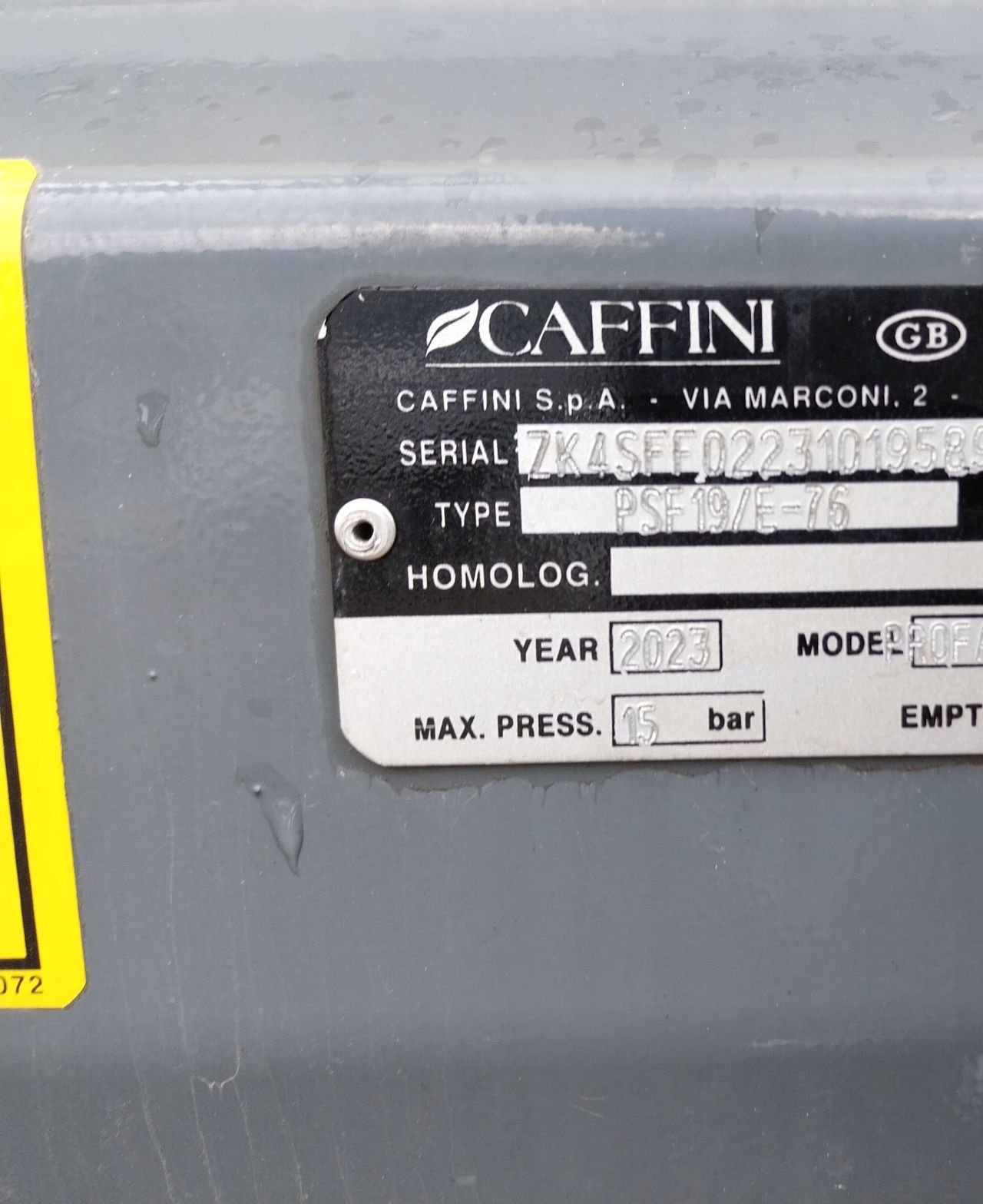 CAFFINI PROFARMER ENTRY 1000 L Field Sprayer