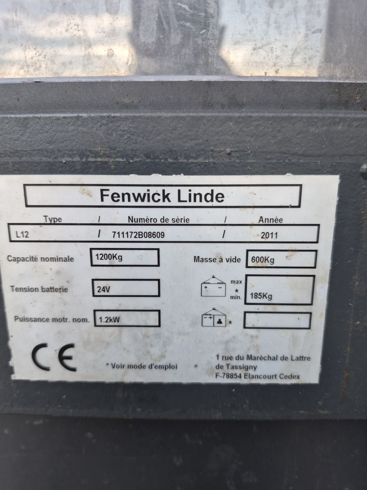 Linde L12 bj 2011 duplo freelift 3.400 mm accu bj 2019