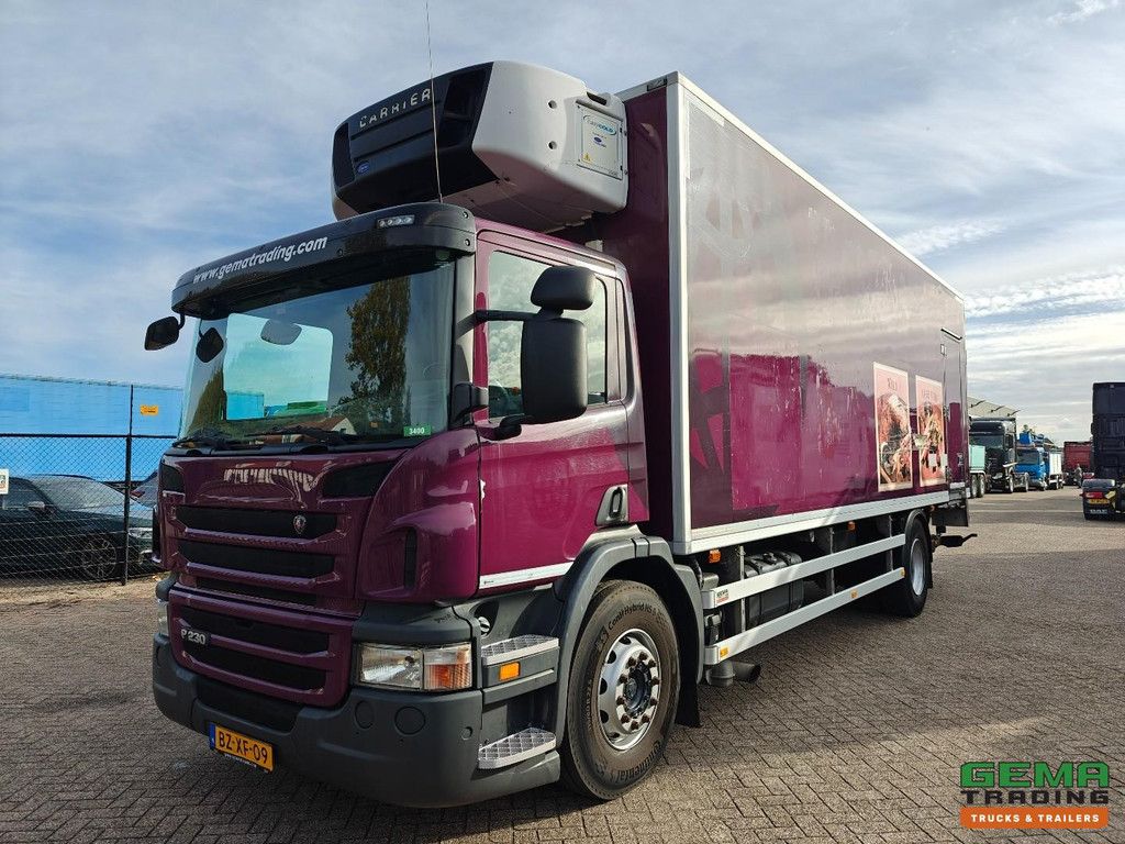 Scania P230 4x2 Tageskabine Euro 5 – Kühlaufbau 7,55 m + Supra 950MT Träger + Ladebordwand 2000 kg