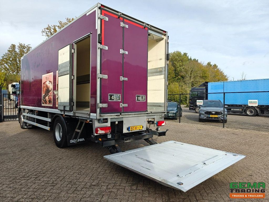 Scania P230 4x2 Tageskabine Euro 5 – Kühlaufbau 7,55 m + Supra 950MT Träger + Ladebordwand 2000 kg