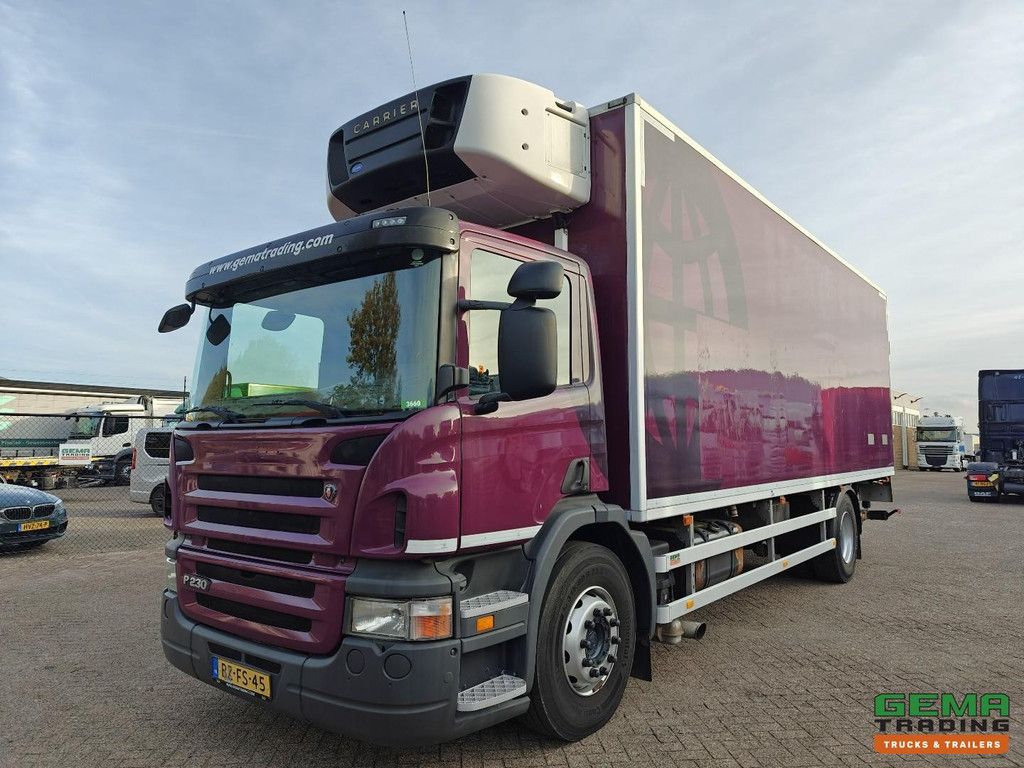 Scania P230 4x2 Tageskabine Euro 5 – Kühlaufbau 7,5 m + Supra 950MT Träger + Ladebordwand 2000 kg