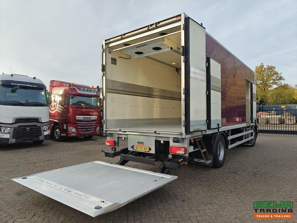 Scania P230 4x2 Tageskabine Euro 5 – Kühlaufbau 7,5 m + Supra 950MT Träger + Ladebordwand 2000 kg