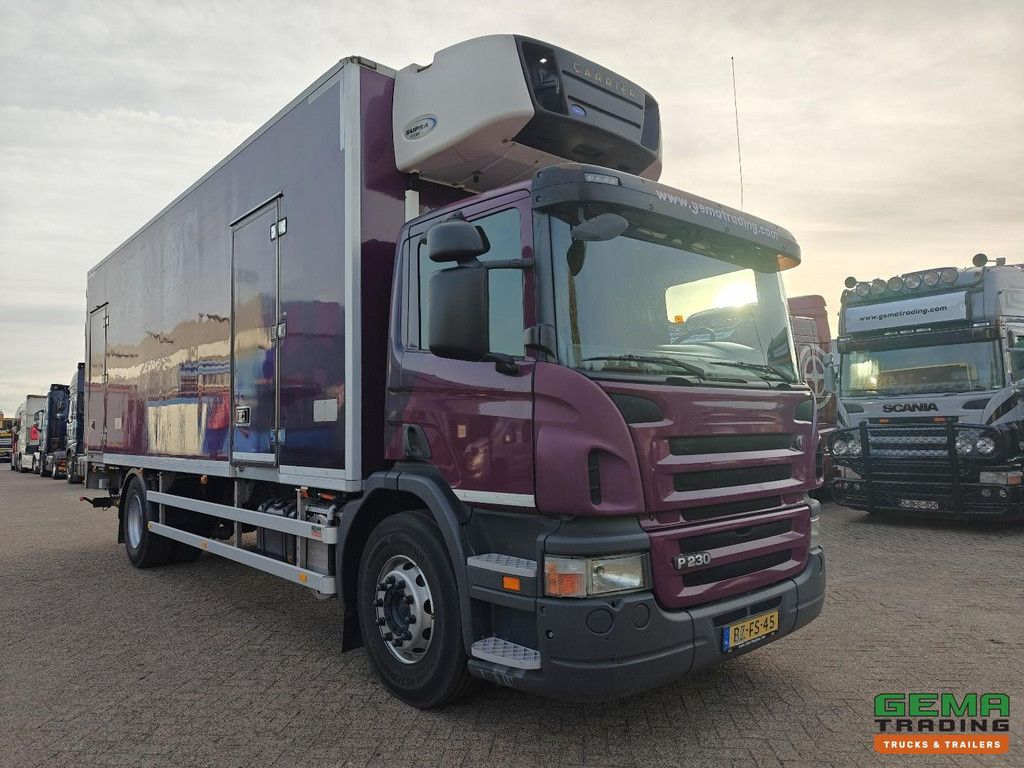 Scania P230 4x2 Tageskabine Euro 5 – Kühlaufbau 7,5 m + Supra 950MT Träger + Ladebordwand 2000 kg