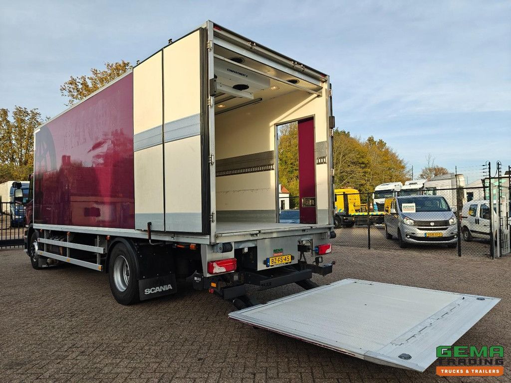 Scania P230 4x2 Tageskabine Euro 5 – Kühlaufbau 7,5 m + Supra 950MT Träger + Ladebordwand 2000 kg