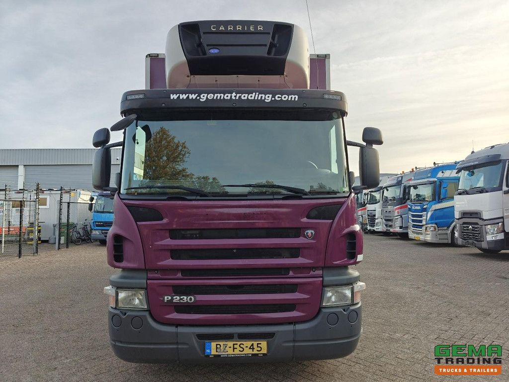 Scania P230 4x2 Tageskabine Euro 5 – Kühlaufbau 7,5 m + Supra 950MT Träger + Ladebordwand 2000 kg