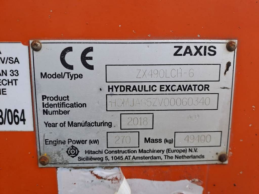 Hitachi ZX 490 LC H-6 (Lift Cab)