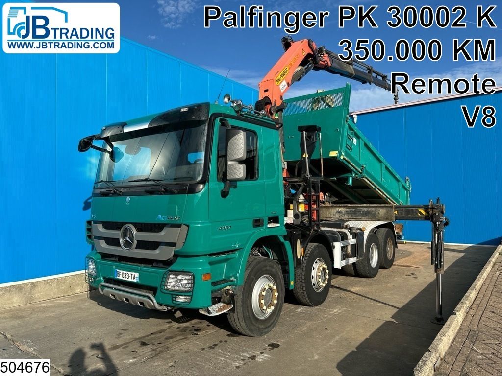 Mercedes Actros 4151 8x4, EURO 5, V8, Palfinger, Remote