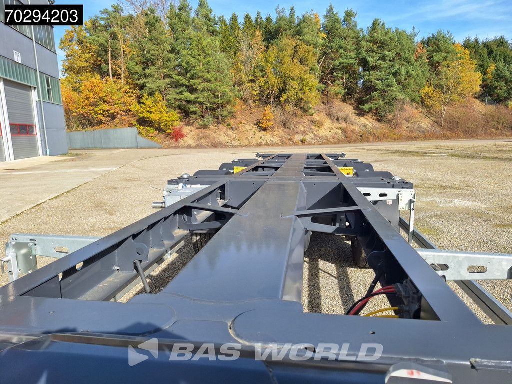 Kässbohrer K.SHG S / 40 - 12 / 27 EU 3 assen Front – Middle – Rear Extendable Container Chassis